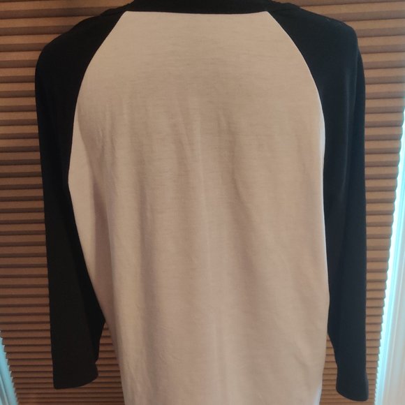 Christmas Trees Baseball Tee 3/4 Sleeve No Size Tag- Fits Like XL - Picture 2 of 2